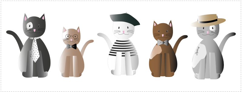 Chats personnages 2