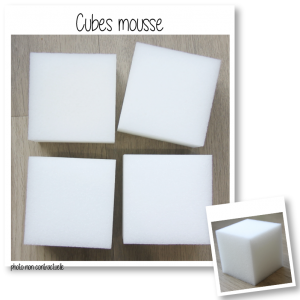 Lot de quatre Cubes en mousse