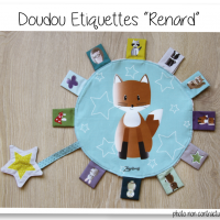 Doudous etiquettes renard