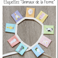 Etiquettes animaux ferme