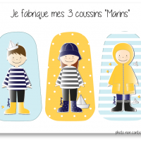 Kit 3 coussins marins