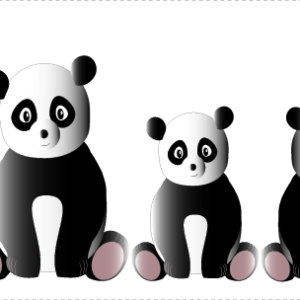 Personnages Pandas