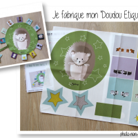 Photo kit doudous etiquettes herisson