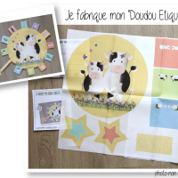 Photo kit doudous etiquettes vaches